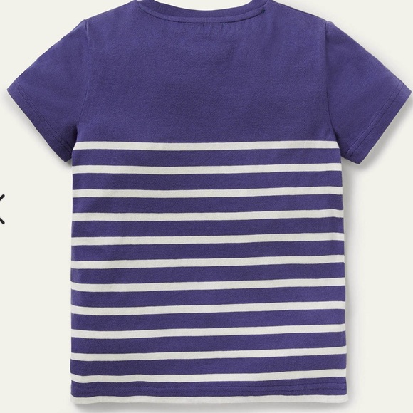 BODEN NWT AUTHENTIC BRETON STRIPES NAVY/WHITE 100% COTTON SKULL DESIGN TSHIRT - Picture 2 of 10